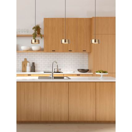 Redo 01-3100 - LED lestenec na vrvici PUNKT LED/6W/230V pr. 15 cm medenina