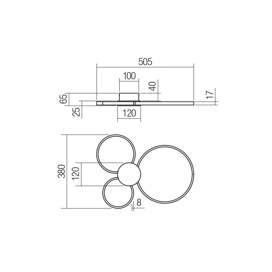 Redo 01-3105 - LED Stropna svetilka ATOM LED/20W/230V