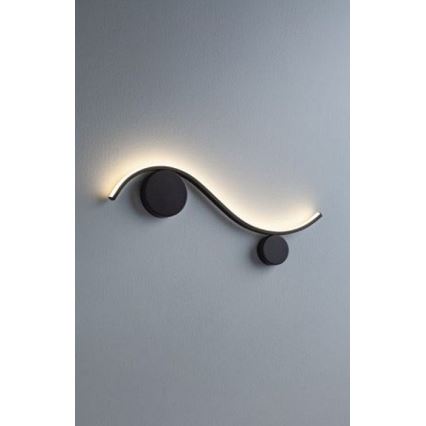 Redo 01-3110 - LED Stenska svetilka WAVE LED/9W/230V črna