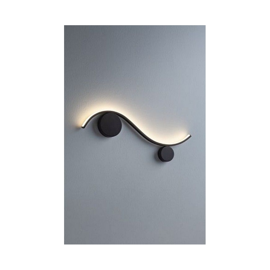 Redo 01-3110 - LED Stenska svetilka WAVE LED/9W/230V črna