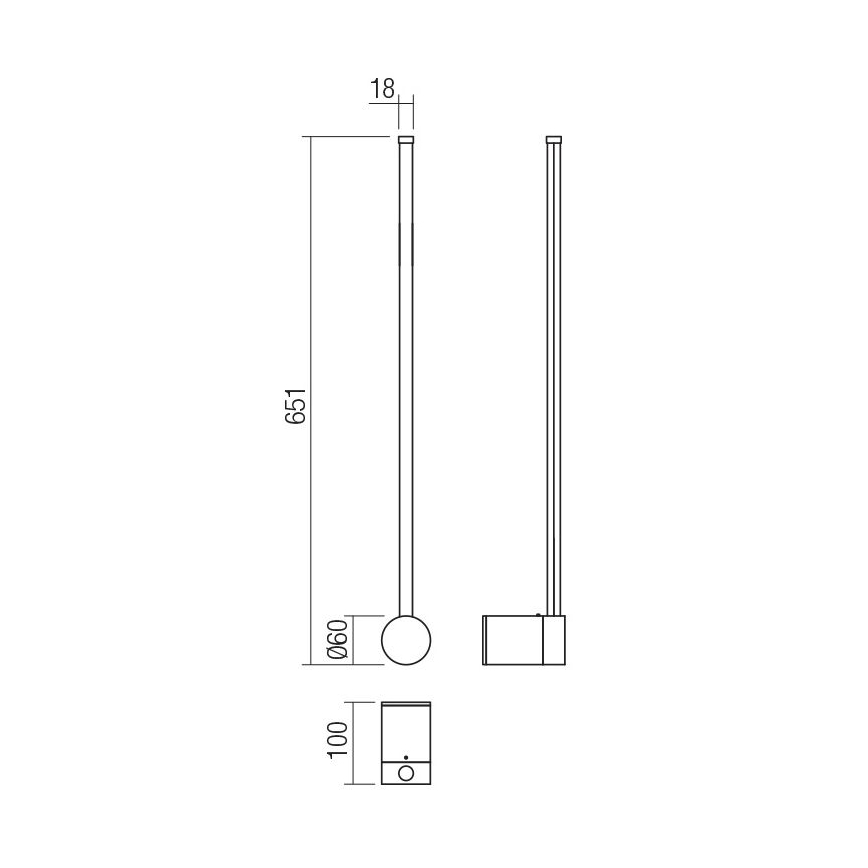 Redo 01-3120 - LED Stenska svetilka TABOO LED/9W/230V bela