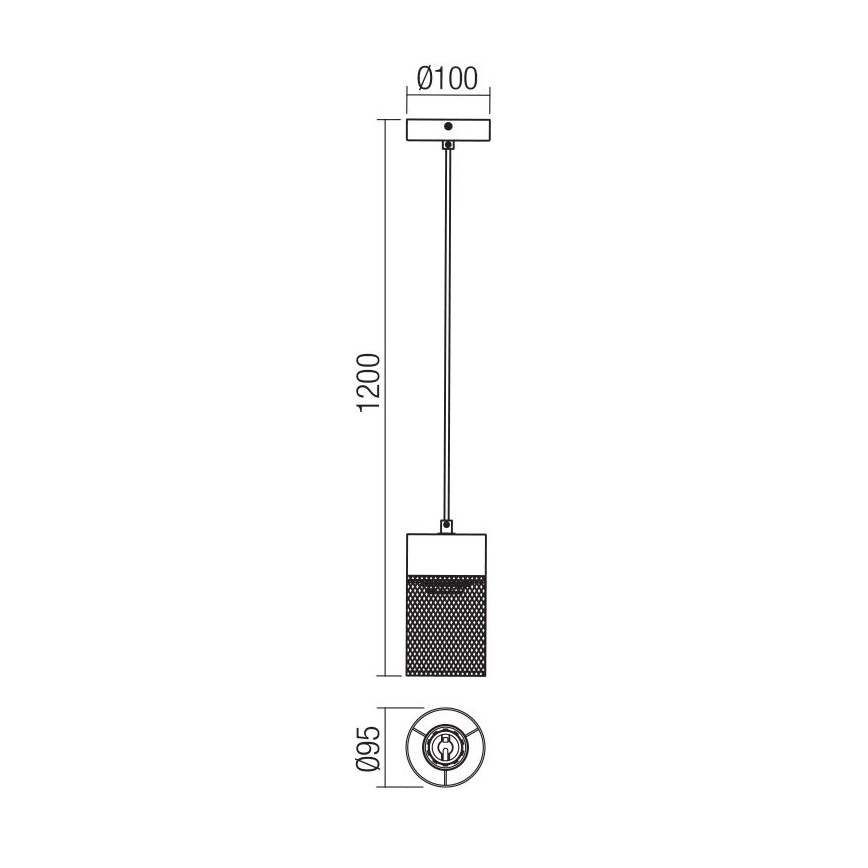 Redo 01-3141 - Lestenec na vrvici STEM 1xE27/42W/230V