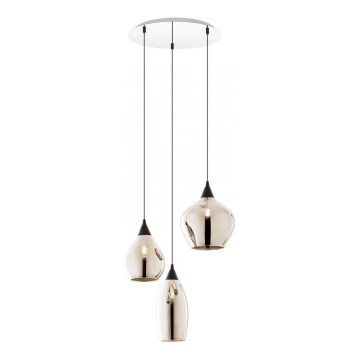 Redo 01-3192 - Lestenec na vrvici TANNER 3xE14/28W/230V pr. 37,6 cm