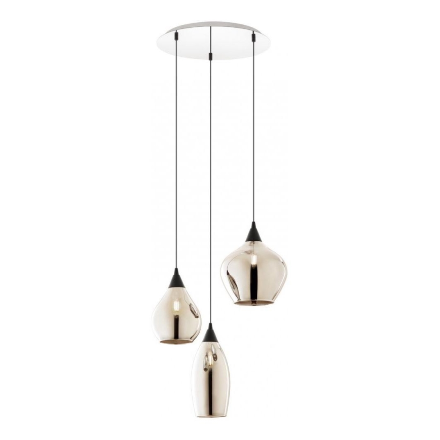 Redo 01-3192 - Lestenec na vrvici TANNER 3xE14/28W/230V pr. 37,6 cm