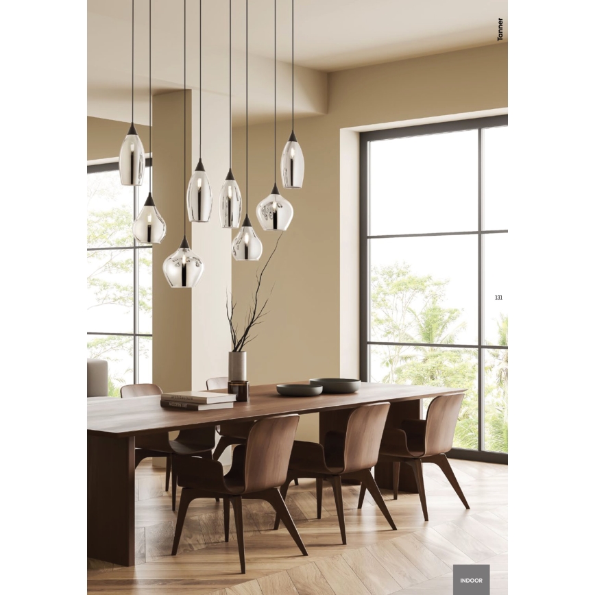 Redo 01-3192 - Lestenec na vrvici TANNER 3xE14/28W/230V pr. 37,6 cm