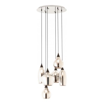 Redo 01-3194 - Lestenec na vrvici TANNER 6xE14/28W/230V pr. 47,2 cm