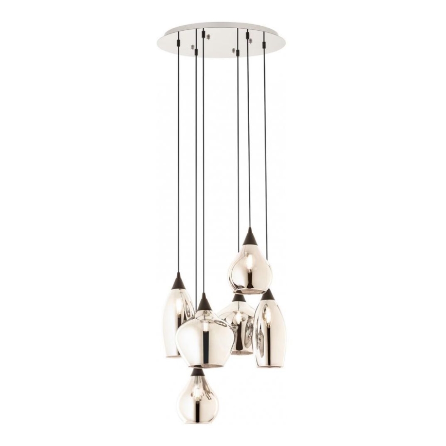 Redo 01-3194 - Lestenec na vrvici TANNER 6xE14/28W/230V pr. 47,2 cm