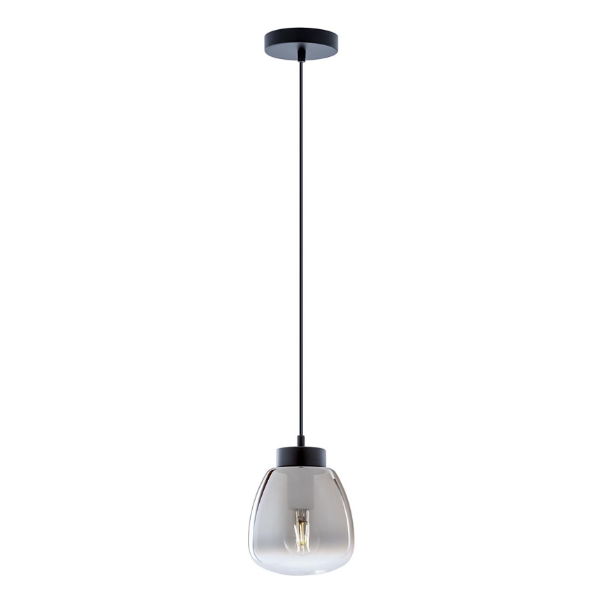 Redo 01-3196 - Lestenec na vrvici LUKE 1xE27/42W/230V pr. 17 cm črna