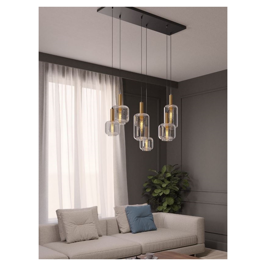 Redo 01-3215 - Lestenec na vrvici BRINA 6xE27/23W/230V
