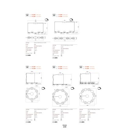 Redo 01-3239 - LED Stenska svetilka SINCLAIR LED/6,5W/230V CRI 93 IP21 zlata