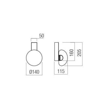 Redo 01-3239 - LED Stenska svetilka SINCLAIR LED/6,5W/230V CRI 93 IP21 zlata