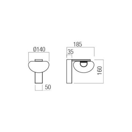 Redo 01-3241 - LED Stenska svetilka SINCLAIR LED/6,5W/230V CRI 93 IP21 zlata