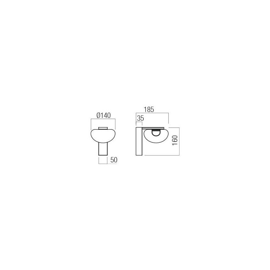 Redo 01-3241 - LED Stenska svetilka SINCLAIR LED/6,5W/230V CRI 93 IP21 zlata