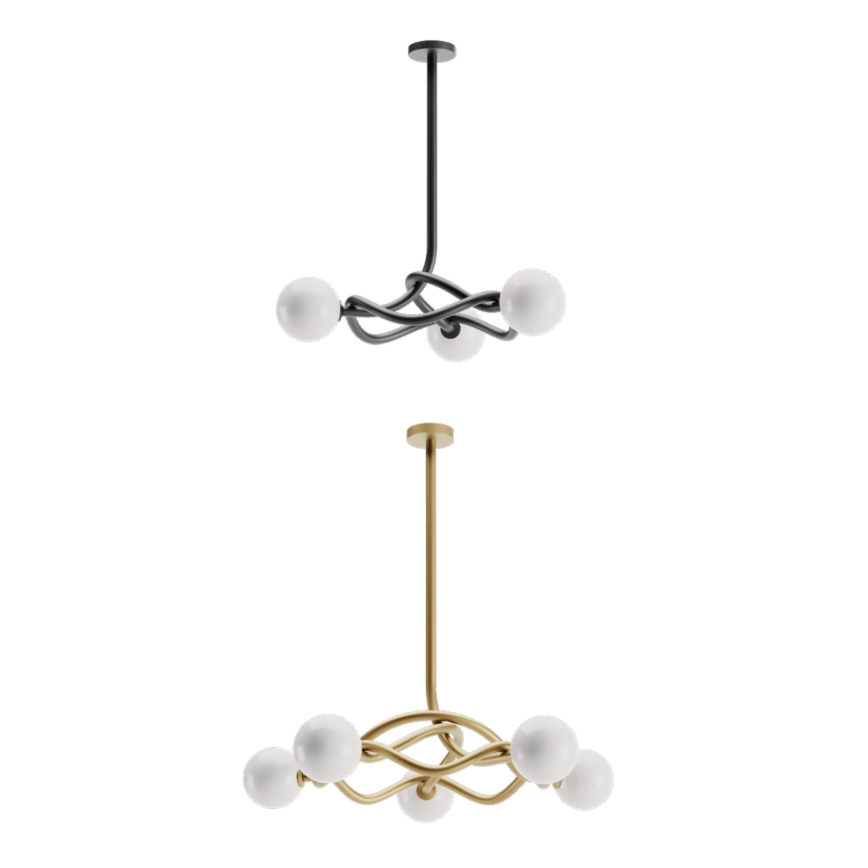 Redo 01-3257 - Lestenec na drogu CONFUSIO 3xE14/28W/230V premer 76 cm črna