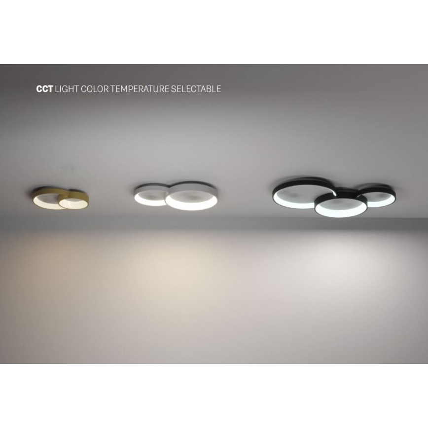 Redo 01-3375 - LED Zatemnitvena stropna svetilka COMBI LED/72W/230V 3000/4000/6000K CRI98 črna