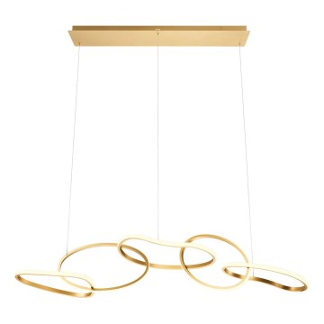 Redo 01-3392 - LED lestenec z možnostjo zatemnitve na jeklenem kablu BIAS LED/120W/230V 3000/4500/6500K CRI 90 v zlatem odtenku