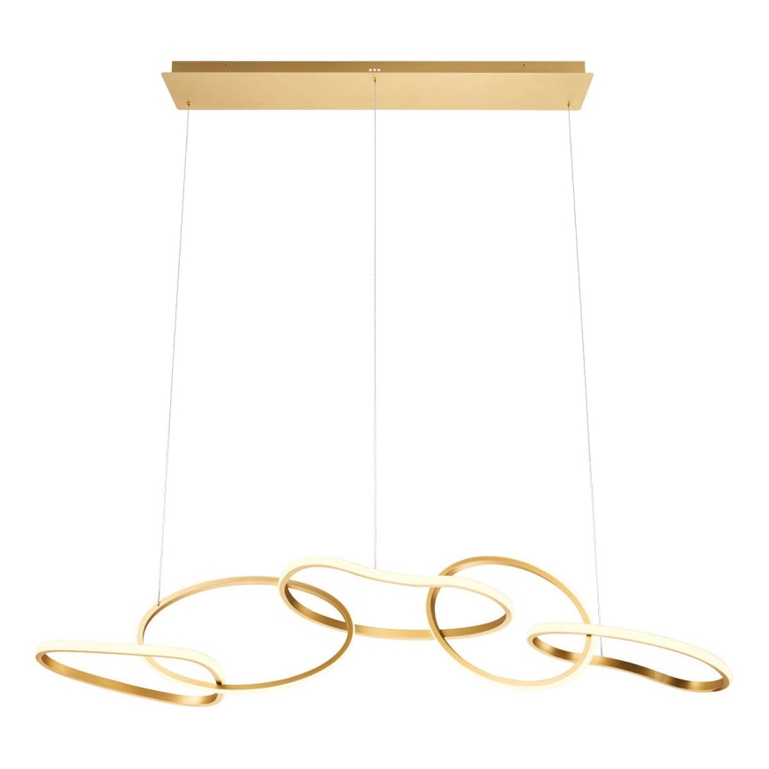 Redo 01-3392 - LED lestenec z možnostjo zatemnitve na jeklenem kablu BIAS LED/120W/230V 3000/4500/6500K CRI 90 v zlatem odtenku