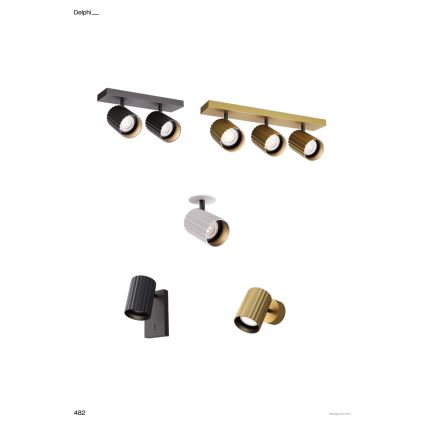 Redo 01-3403 - Točkovna svetilka DELPHI 2xGU10/7W/230V črna