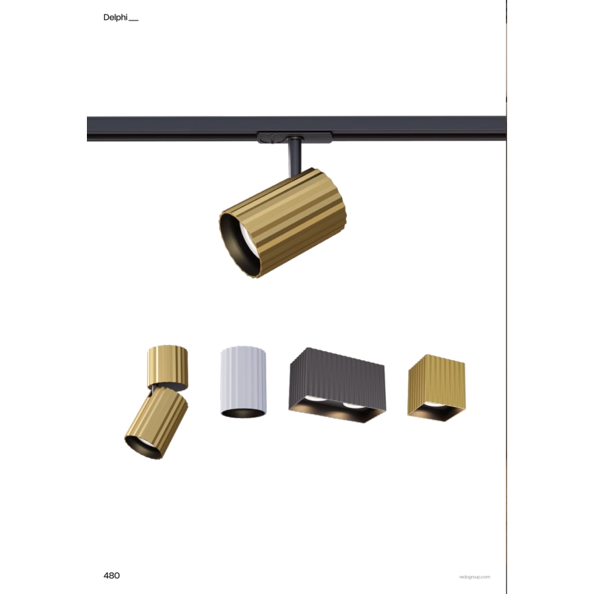 Redo 01-3412 - Točkovna svetilka DELPHI 2xGU10/7W/230V 16,1x8,1 cm črna