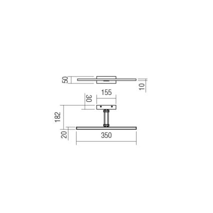 Redo 01-3460 - LED Svetilka za slike LINEAR LED/8W/230V 35 cm CRI 92 bela