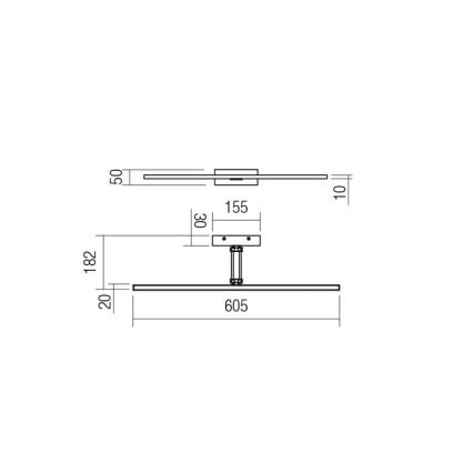 Redo 01-3462 - LED Svetilka za slike LINEAR LED/8W/230V 60,5 cm CRI 92 bela