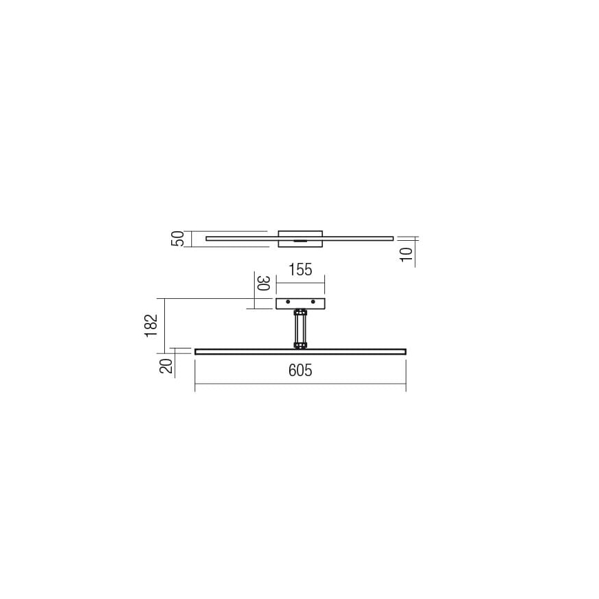 Redo 01-3463 - LED Svetilka za slike LINEAR LED/8W/230V 60,5 cm CRI 92 črna