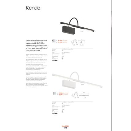 Redo 01-3464 - LED Svetilka za slike KENDO LED/6W/230V 34,4 cm CRI 92 bela