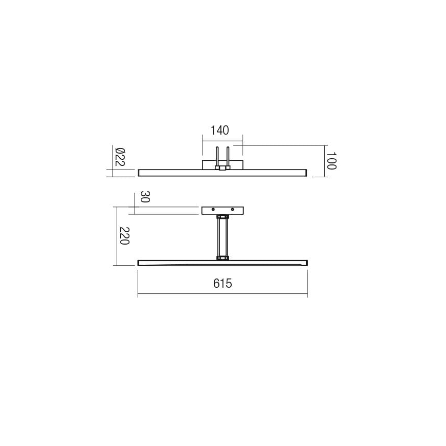 Redo 01-3473 - LED Svetilka za slike IKON LED/16,4W/230V 61,5 cm CRI 92 medenina