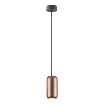 Redo 01-3476 - Lestenec na vrvici BOOM 1xGU10/10W/230V pr. 7,6 cm rjava