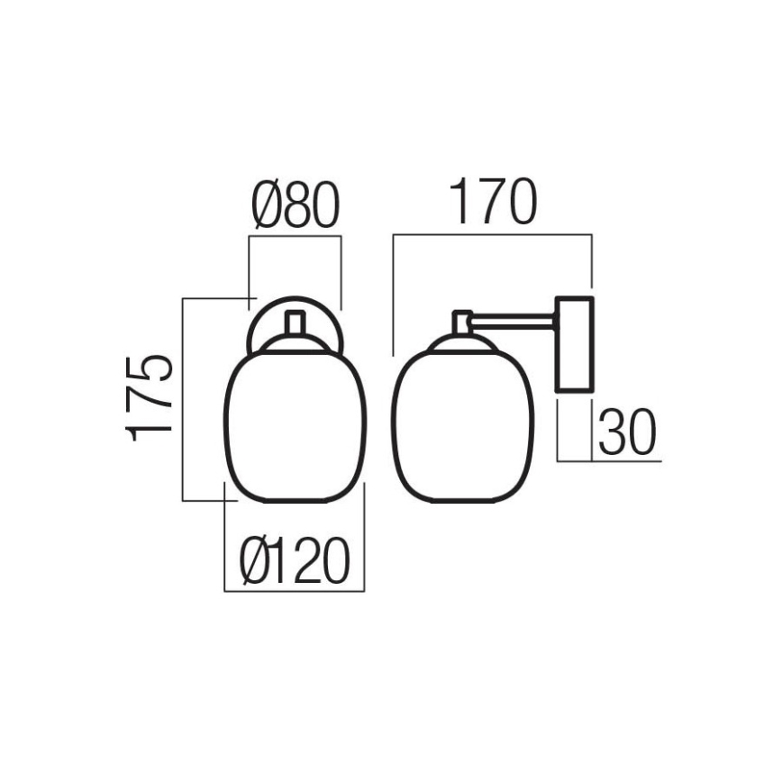 Redo 01-3483 - LED stenska svetilka KHADI LED/6W/230V CRI 90 črna/dimna