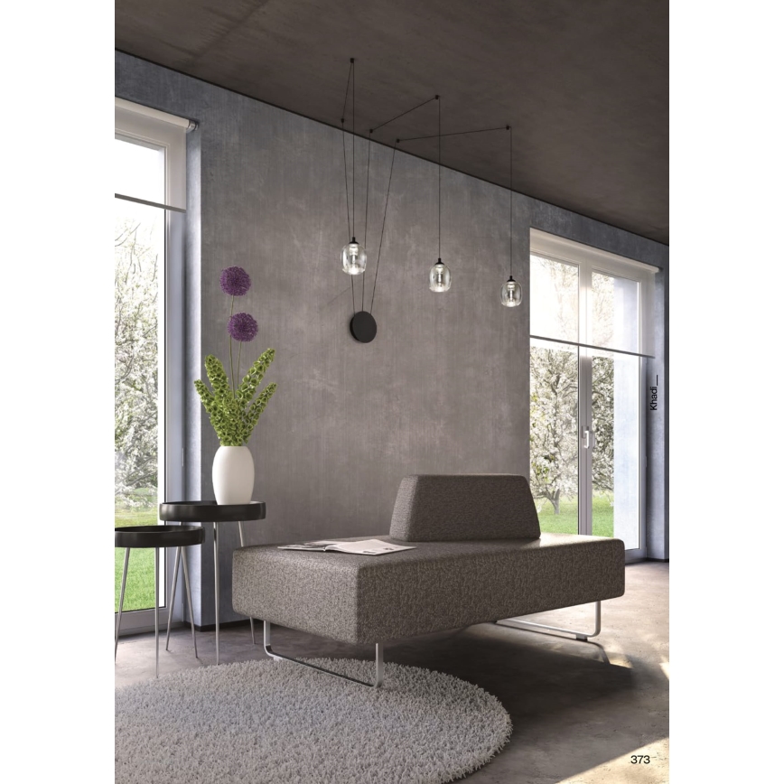 Redo 01-3485 - LED zatemnjiva stenska svetilka KHADI 3xLED/5,5W/230V CRI 90 premer 12 cm črna/dimna