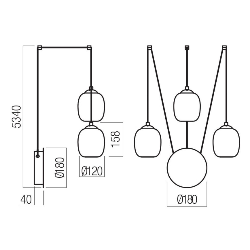 Redo 01-3485 - LED zatemnjiva stenska svetilka KHADI 3xLED/5,5W/230V CRI 90 premer 12 cm črna/dimna