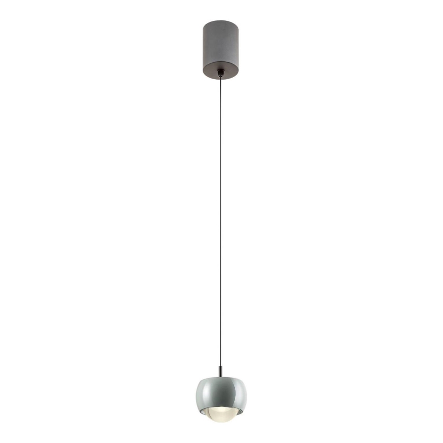 Redo 01-3549 - LED Lestenec na vrvici AVES LED/12W/230V pr. 9,6 cm CRI 90 siva