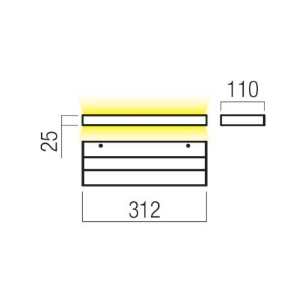 Redo 01-3552 - LED Stenska svetilka SEED LED/15W/230V bela