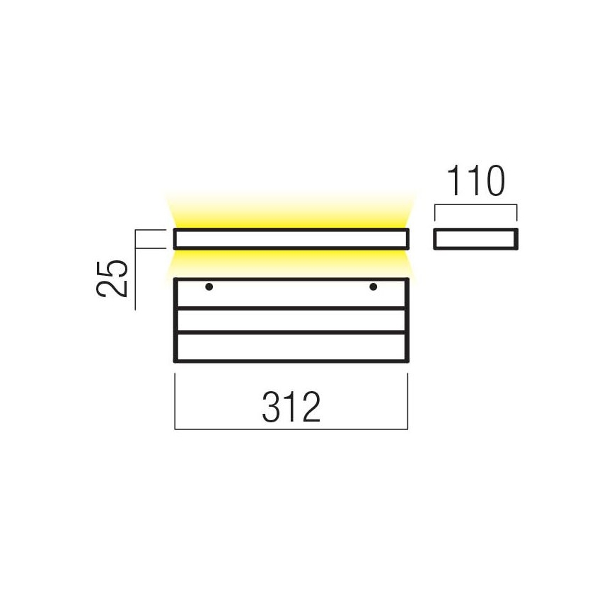 Redo 01-3553 - LED Stenska svetilka SEED LED/15W/230V črna