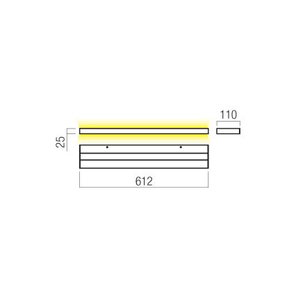 Redo 01-3554 - LED Stenska svetilka SEED LED/30W/230V bela