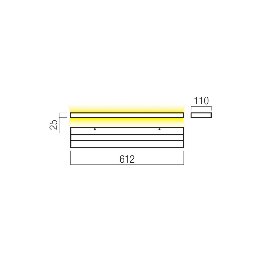 Redo 01-3554 - LED Stenska svetilka SEED LED/30W/230V bela
