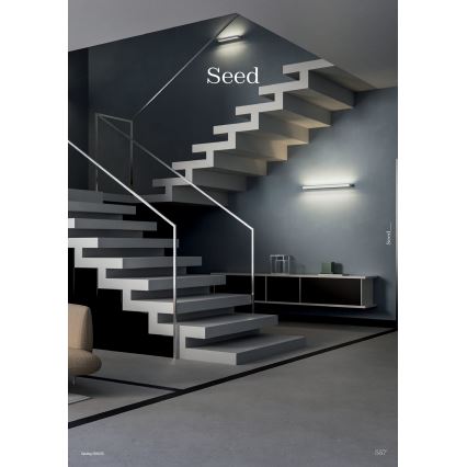 Redo 01-3555 - LED Stenska svetilka SEED LED/30W/230V črna