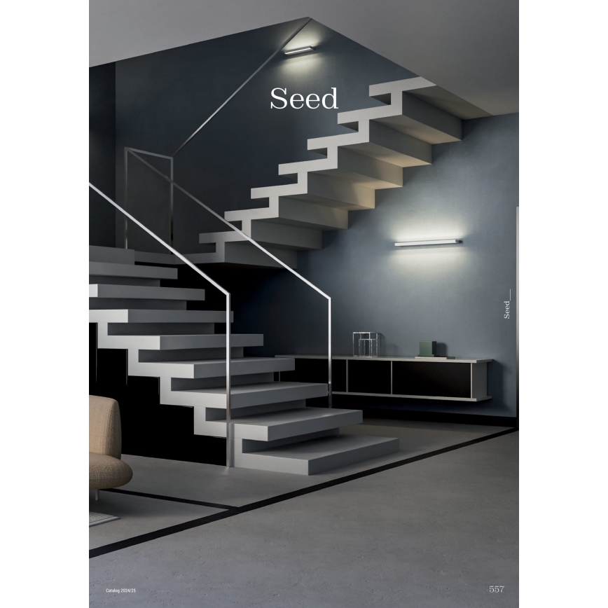 Redo 01-3555 - LED Stenska svetilka SEED LED/30W/230V črna