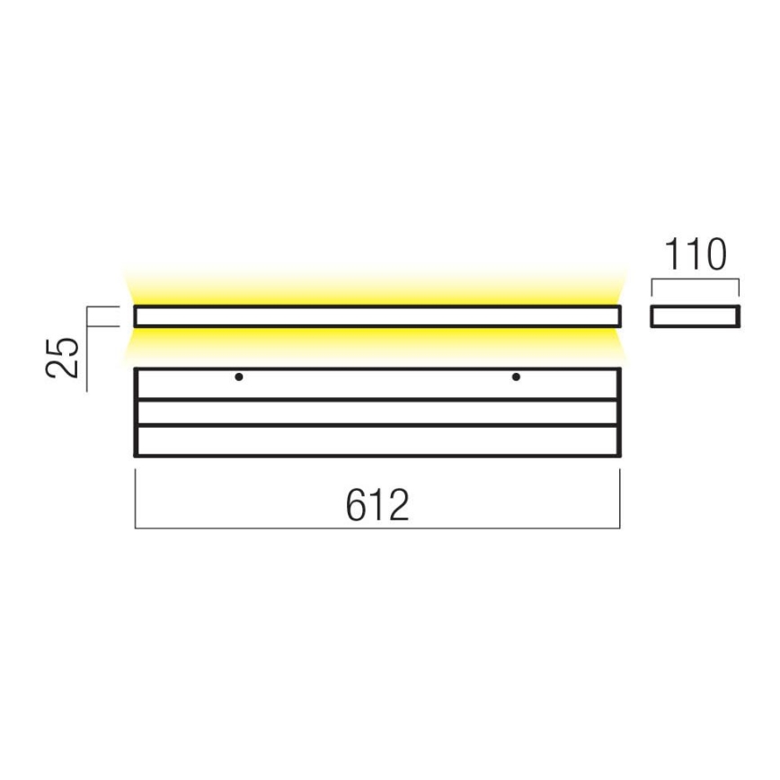 Redo 01-3555 - LED Stenska svetilka SEED LED/30W/230V črna