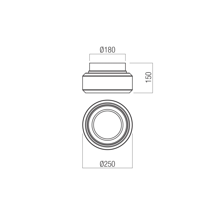 Redo 01-3588 - LED Stropna svetilka SOLERA LED/18W/230V pr. 25 cm CRI 93 3000/4000K siva