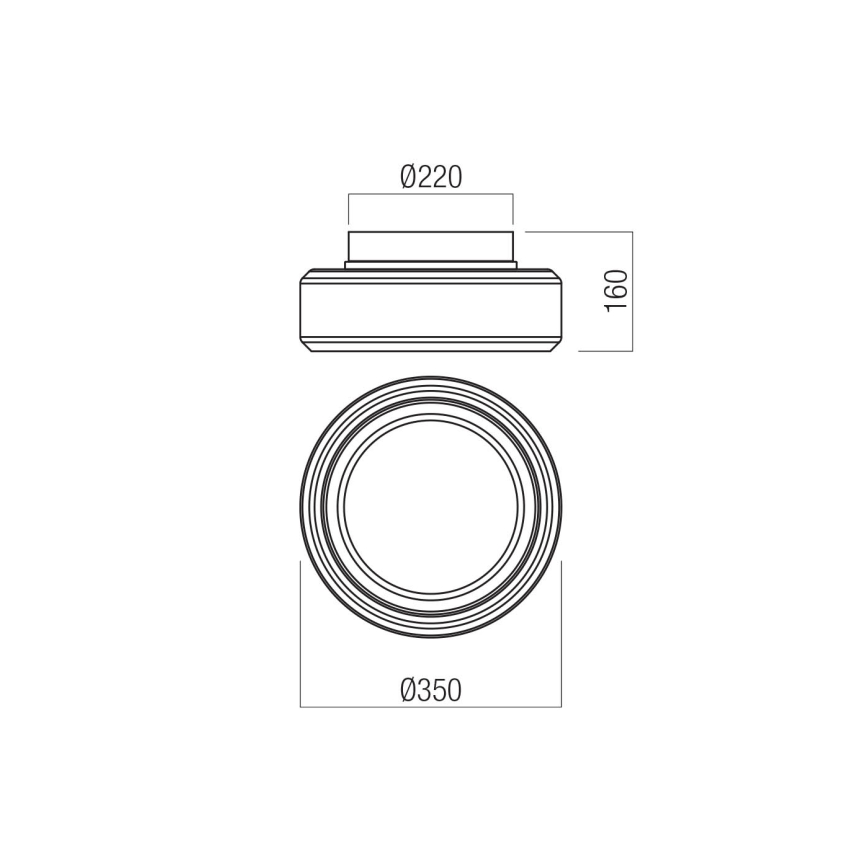 Redo 01-3589 - LED Stropna svetilka SOLERA LED/24W/230V pr. 35 cm CRI 93 3000/4000K siva