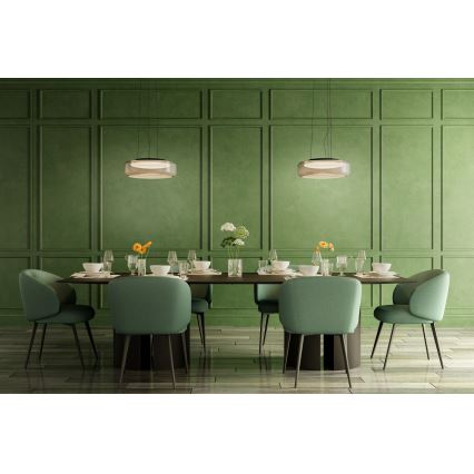 Redo 01-3592 - LED Lestenec na vrvici SOLERA LED/36W/230V pr. 45 cm CRI 93 3000/4000K siva