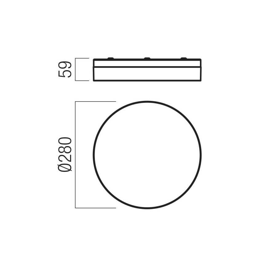 Redo 01-3728 - LED Kopalniška stropna svetilka FRISBI LED/18W/230V pr. 28 cm CRI 90 3000/4000K IP44 sijajni krom