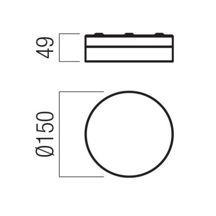 Redo 01-3729 - LED Kopalniška stropna svetilka FRISBI LED/8W/230V pr. 15 cm CRI 90 IP44 bela