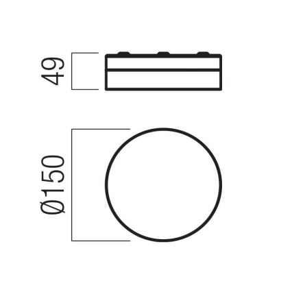 Redo 01-3733 - LED Kopalniška stropna svetilka FRISBI LED/8W/230V pr. 15 cm CRI 90 IP44 črna