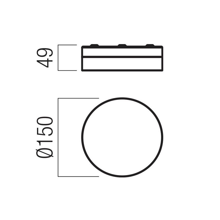 Redo 01-3733 - LED Kopalniška stropna svetilka FRISBI LED/8W/230V pr. 15 cm CRI 90 IP44 črna