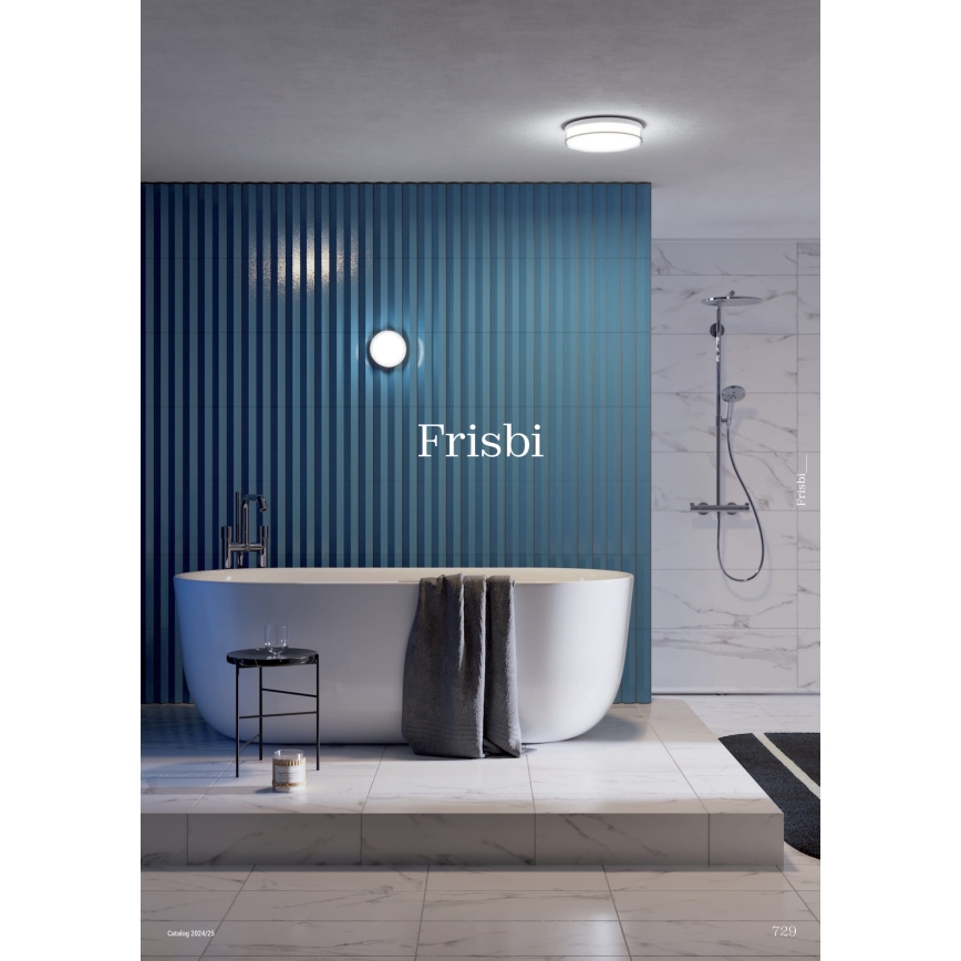 Redo 01-3735 - LED Kopalniška stropna svetilka FRISBI LED/12W/230V pr. 23 cm CRI 90 3000/4000K IP44 črna