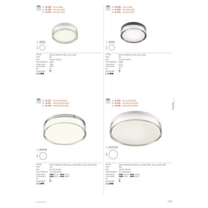Redo 01-3735 - LED Kopalniška stropna svetilka FRISBI LED/12W/230V pr. 23 cm CRI 90 3000/4000K IP44 črna