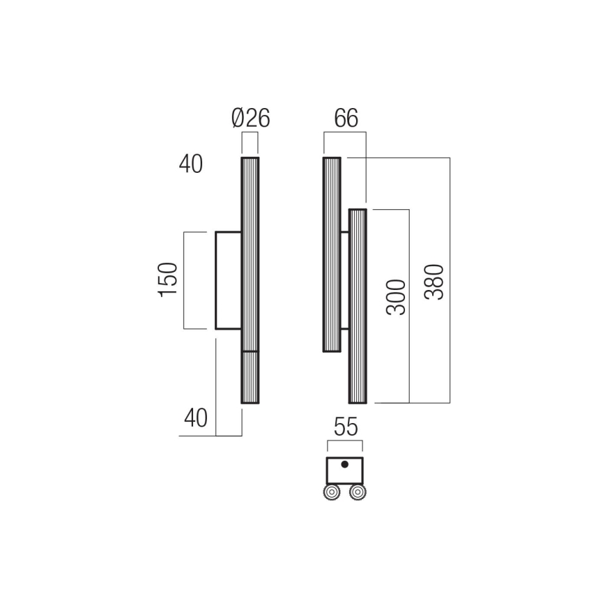 Redo 01-3850 - LED Stensko svetilo NIKOS 4xLED/4W/230V 3000K CRI 90 bela